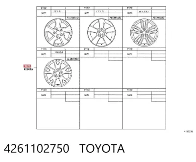 Rin de acero estampado TOYOTA 4261102750