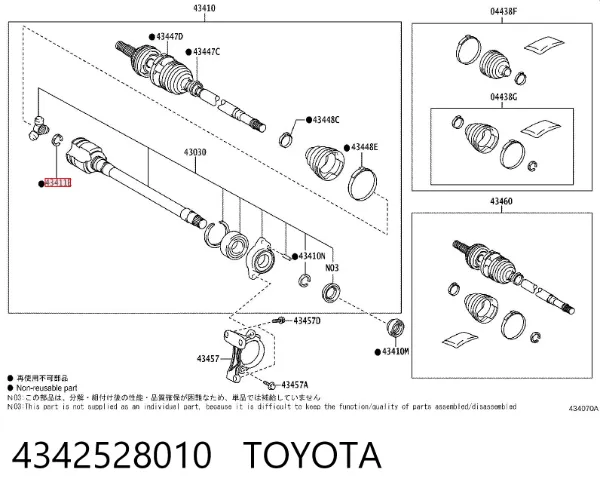  4342528010 Toyota