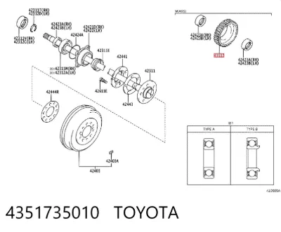 Anillo ABS TOYOTA 4351735010
