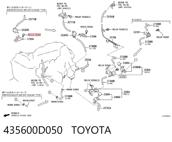 Buje de rueda delantero 435600D050 Toyota