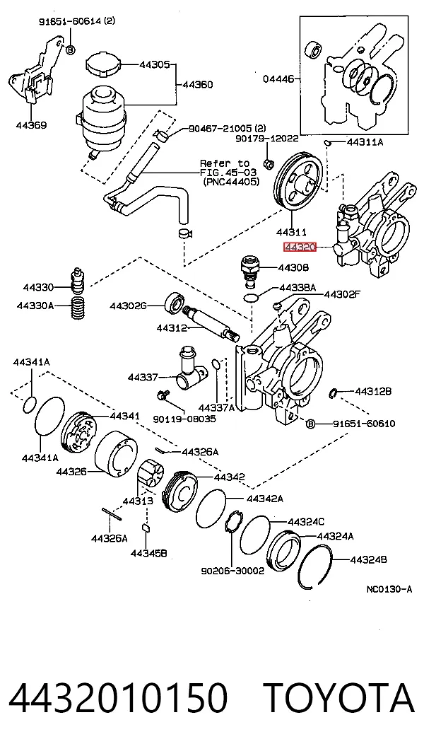 Bomba de dirección 4432010150 Toyota