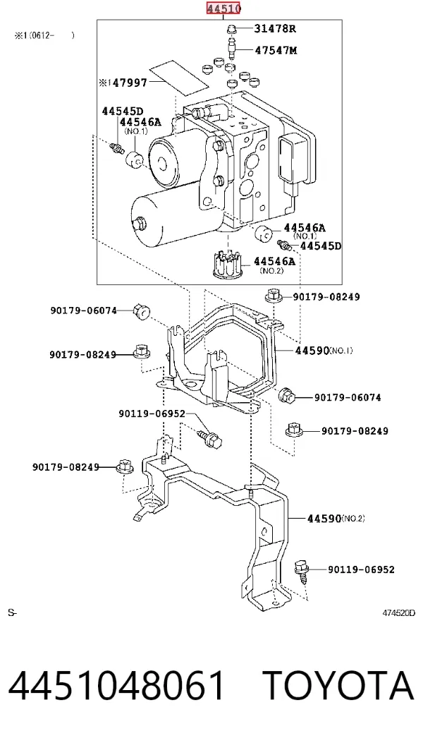 Módulo ABS 4451048061 Toyota