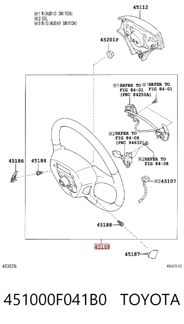 Volante 451000F041B0 Toyota