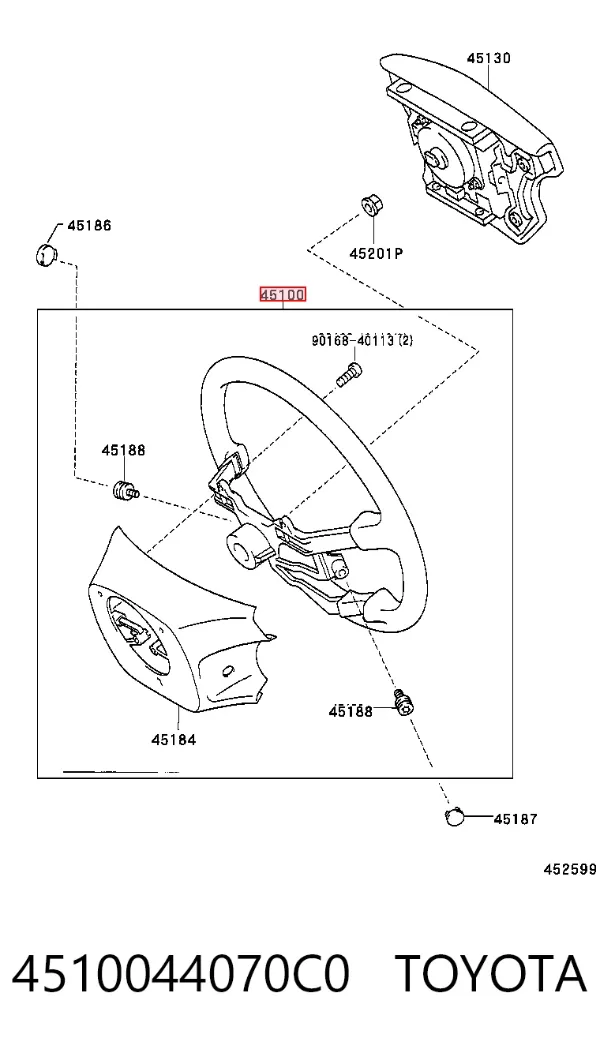 Volante 4510044070C0 Toyota