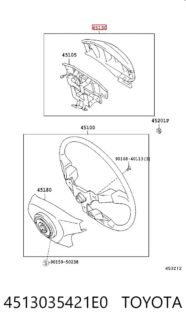 Airbag de volante 4513035421E0 Toyota