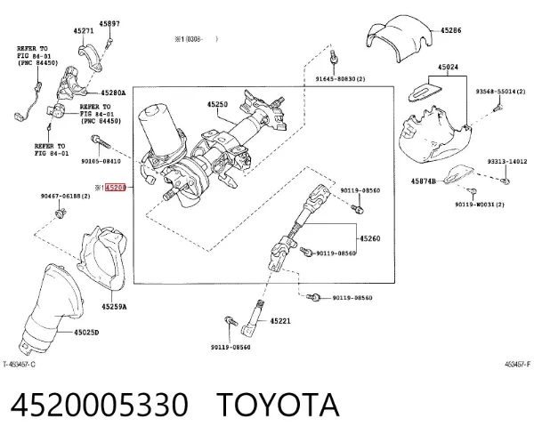 Columna dirección Toyota Avensis II