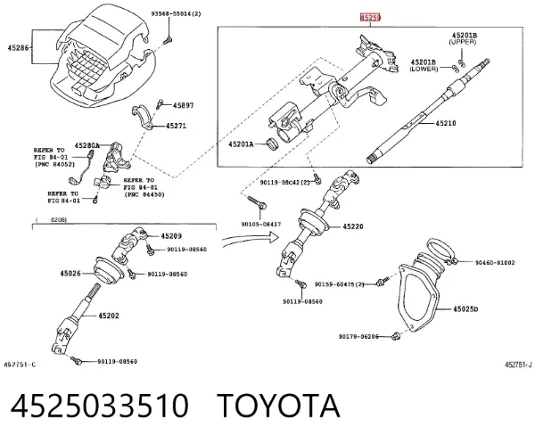 Columna dirección Toyota Camry V