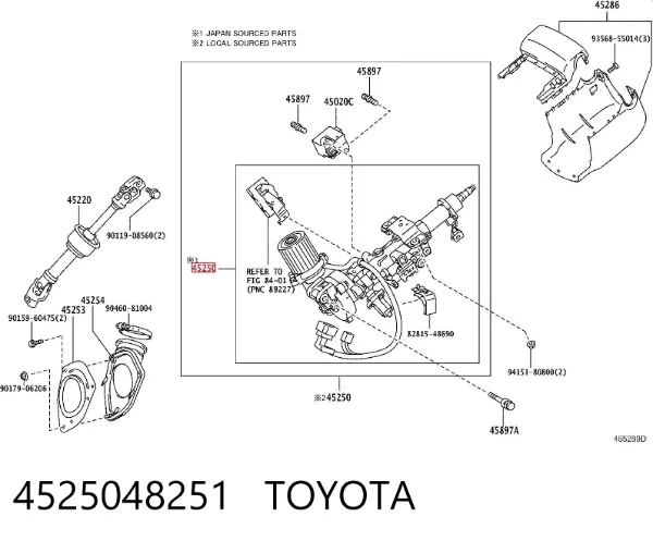 Columna dirección Lexus RX 270/350/450H
