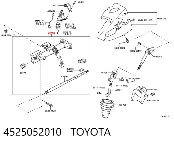 Columna dirección 4525052010 Toyota