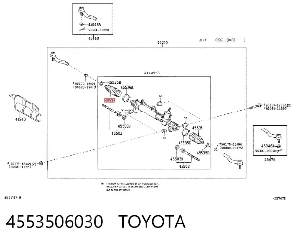 Fuelle dirección 4553506030 Toyota