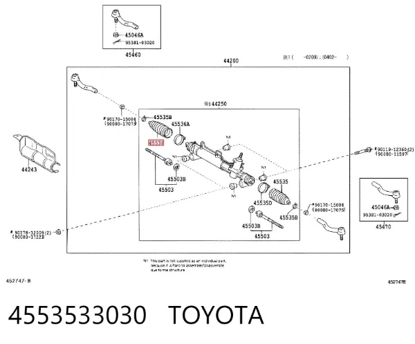 Fuelle dirección 4553533030 Toyota