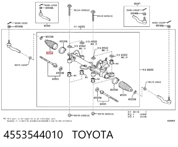 Fuelle dirección 4553544010 Toyota