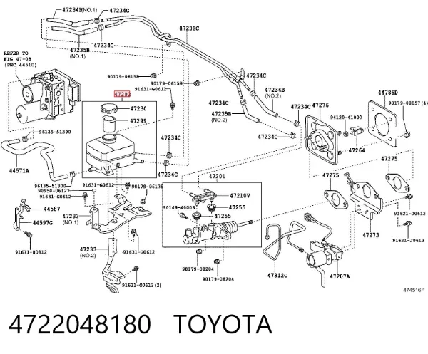 Depósito de líquido de frenos Lexus RX 300/330/350/400H