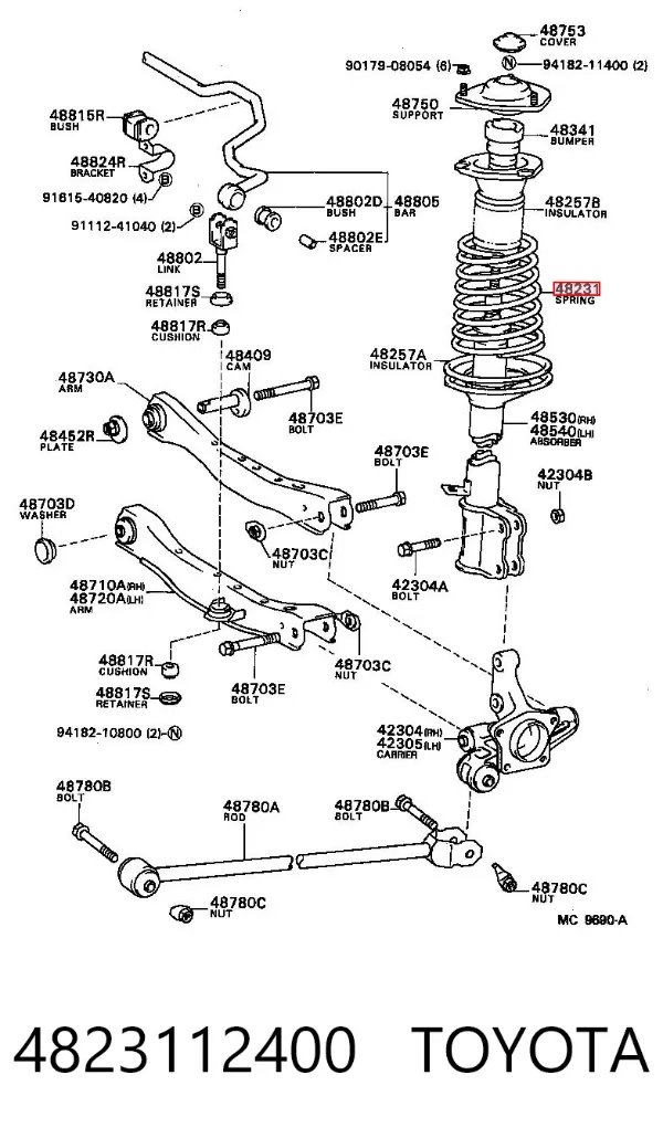 Muelle 4823112400 Toyota