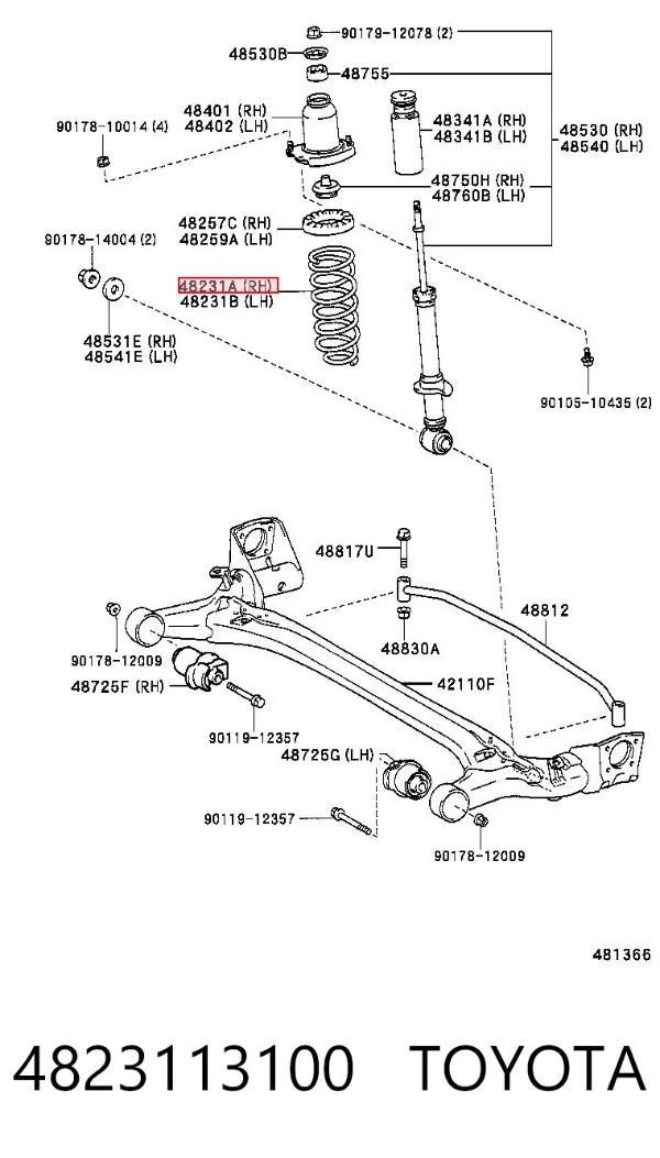 Muelle 4823113100 Toyota