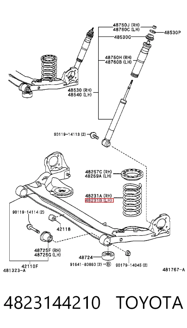 Muelle 4823144210 Toyota
