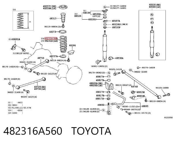 Muelle 482316A560 Toyota