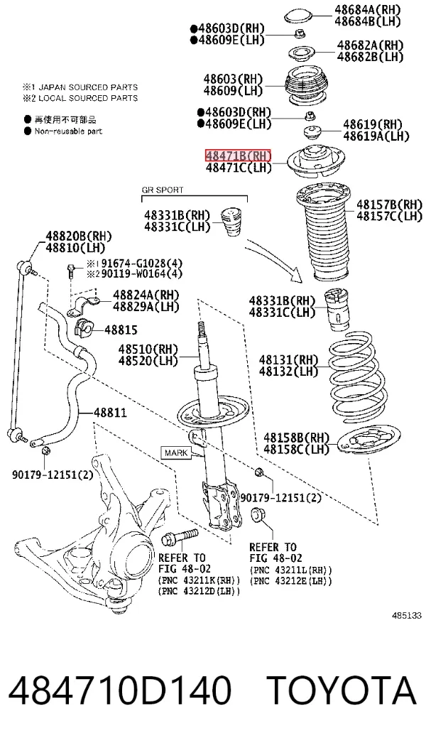  484710D140 Toyota