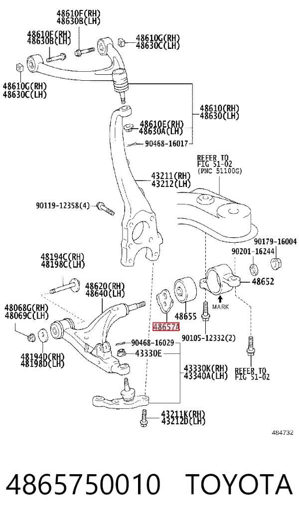  4865750010 Toyota