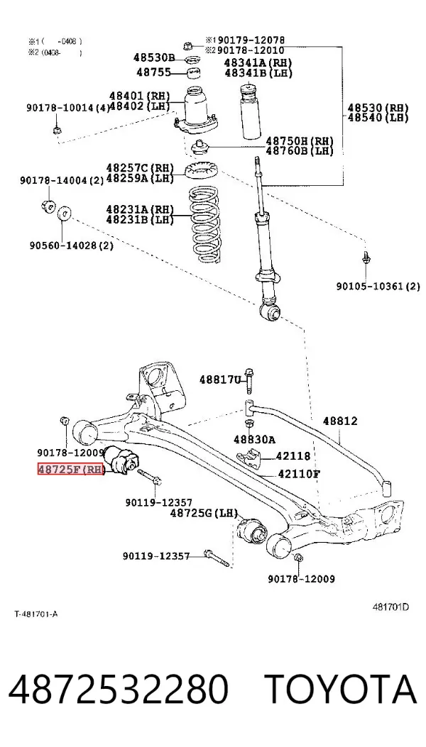 Silentblock trasero 4872532280 Toyota