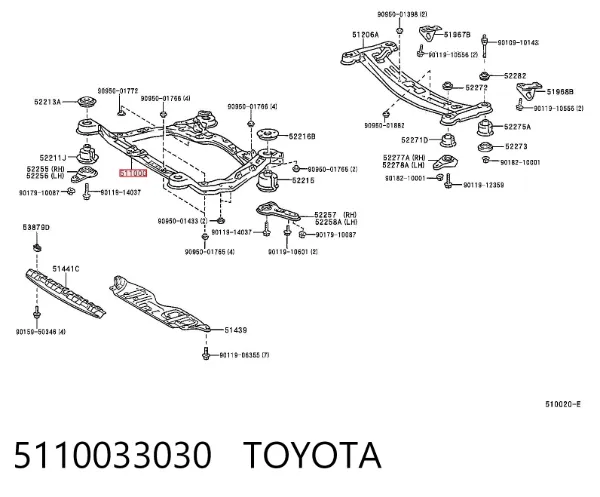 Puente delantero 5110033030 Toyota