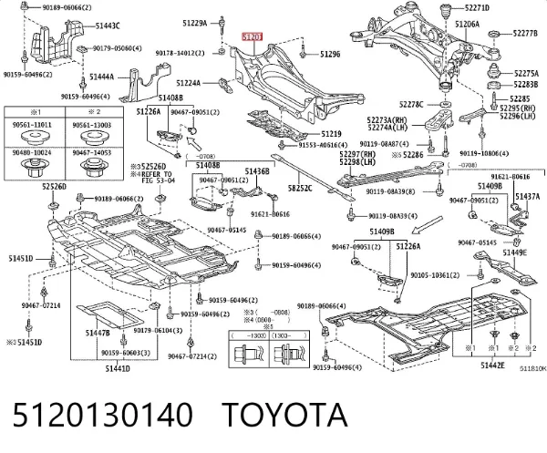 Puente delantero 5120130140 Toyota