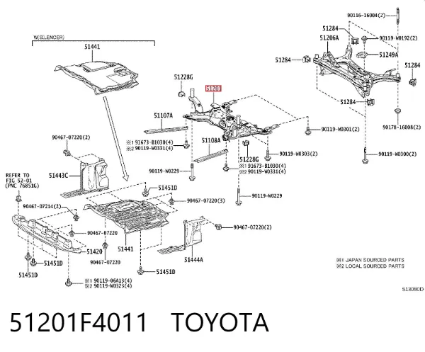 Puente delantero 51201F4011 Toyota