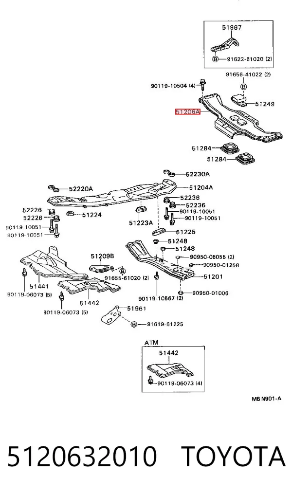 Puente trasero Toyota Camry II