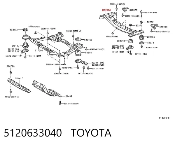Puente trasero 5120633040 Toyota