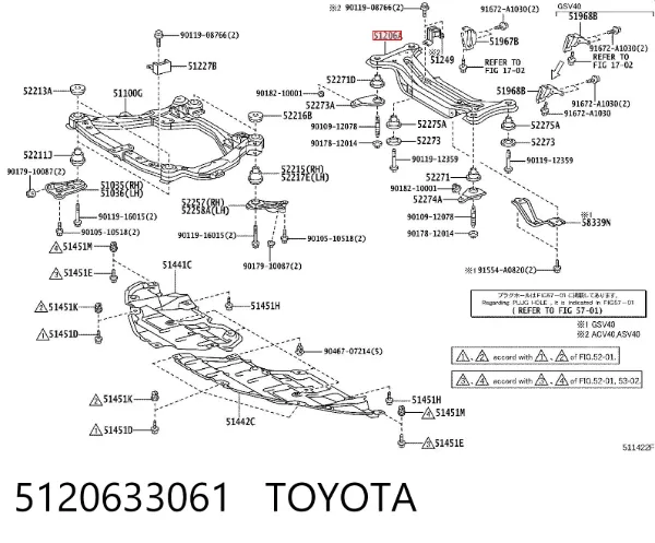Puente trasero 5120633061 Toyota