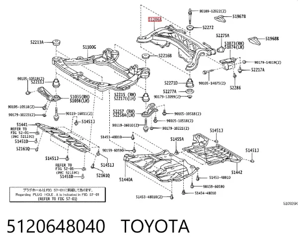 Puente trasero 5120648040 Toyota