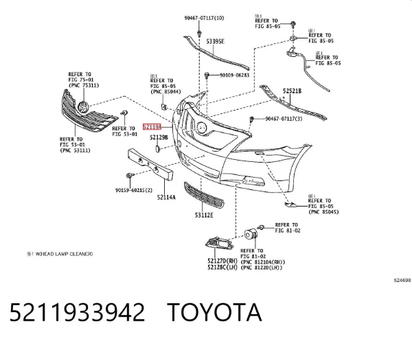 Paragolpes 5211933942 Toyota