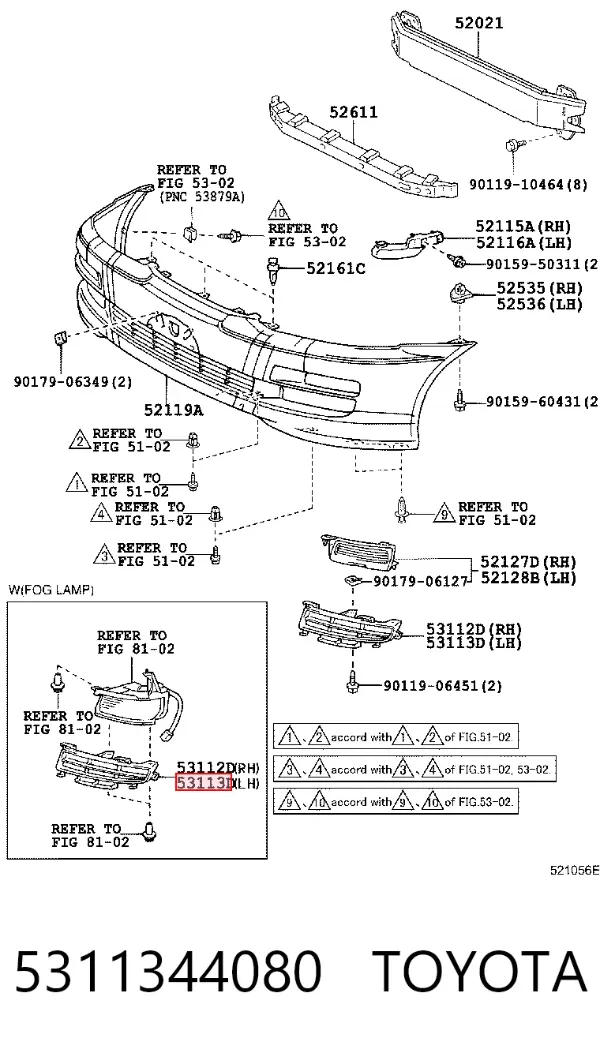  5311344080 Toyota