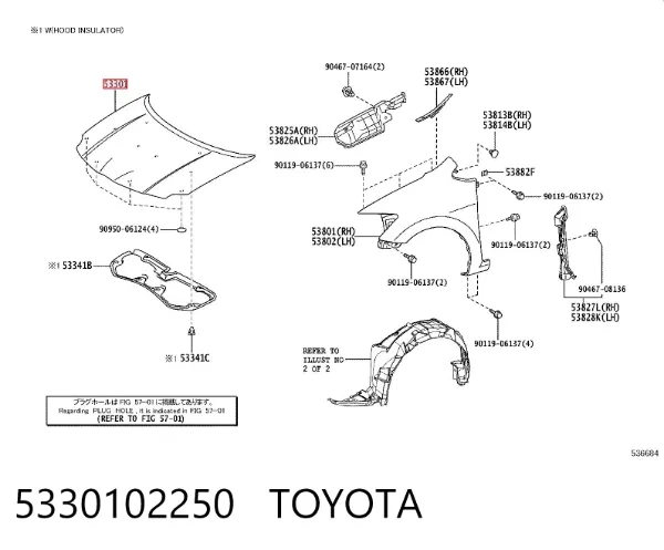 Capó 5330102250 Toyota