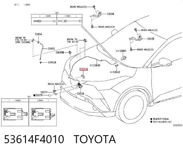  53614F4010 Toyota