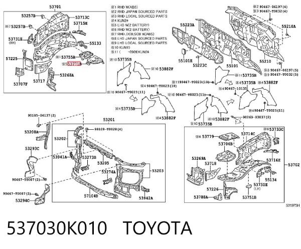  537030K010 Toyota
