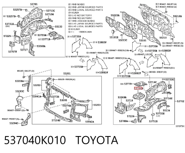  537040K010 Toyota