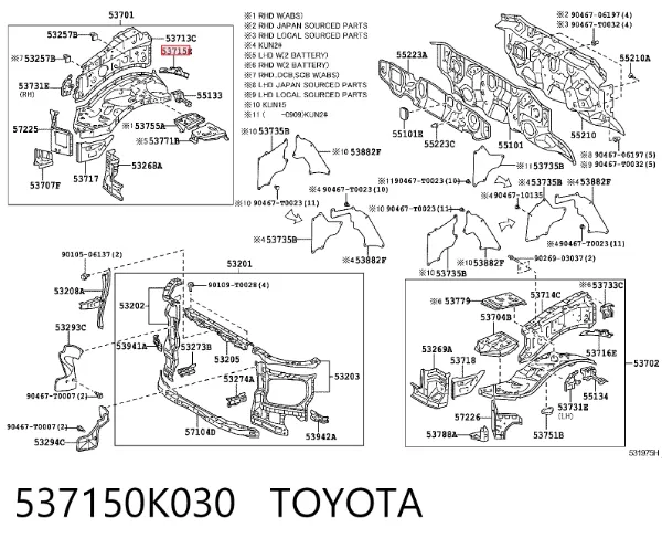  537150K030 Toyota