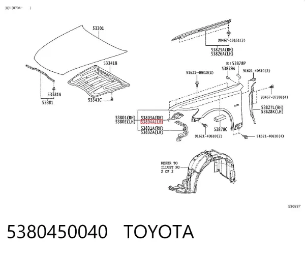  5380450040 Toyota