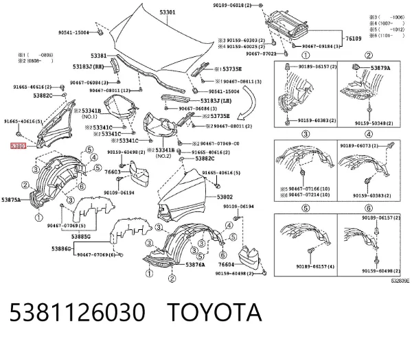 Aleta 5381126030 Toyota