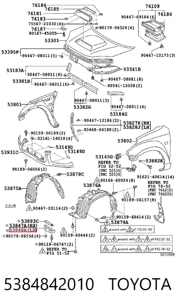  5384842010 Toyota