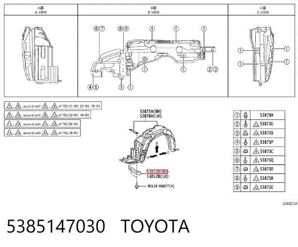  5385147030 Toyota