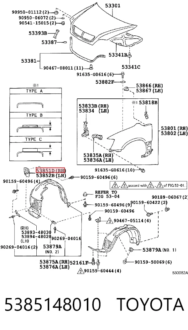  5385148010 Toyota