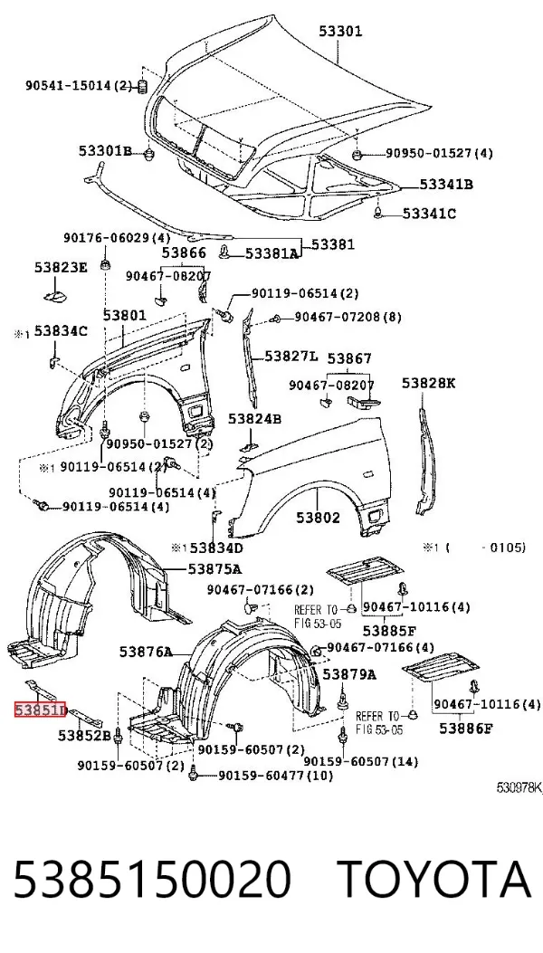  5385150020 Toyota