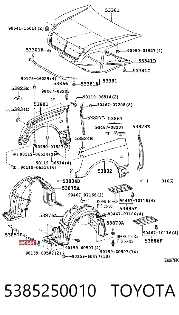  5385250010 Toyota