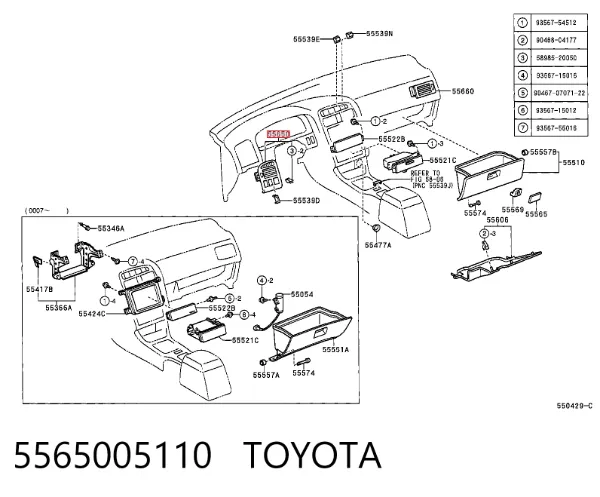  5565005110 Toyota