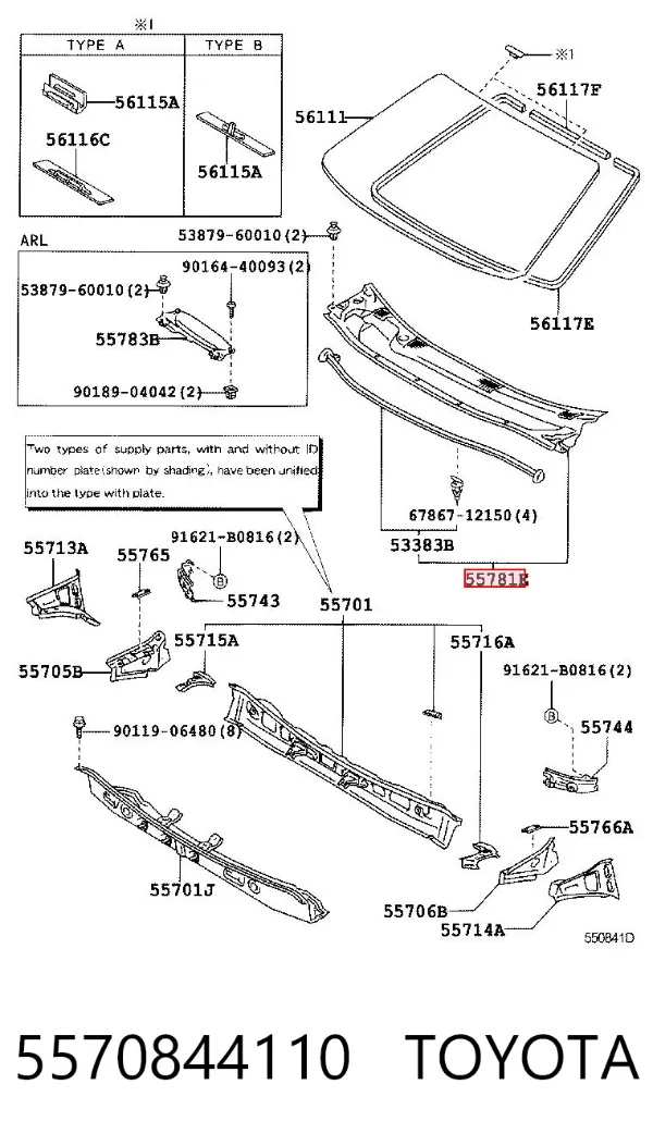 Vierteaguas 5570844110 Toyota