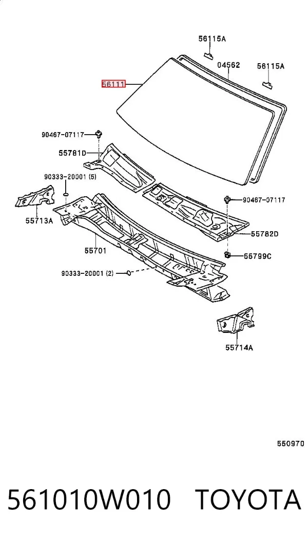 Parabrisas 561010W010 Toyota