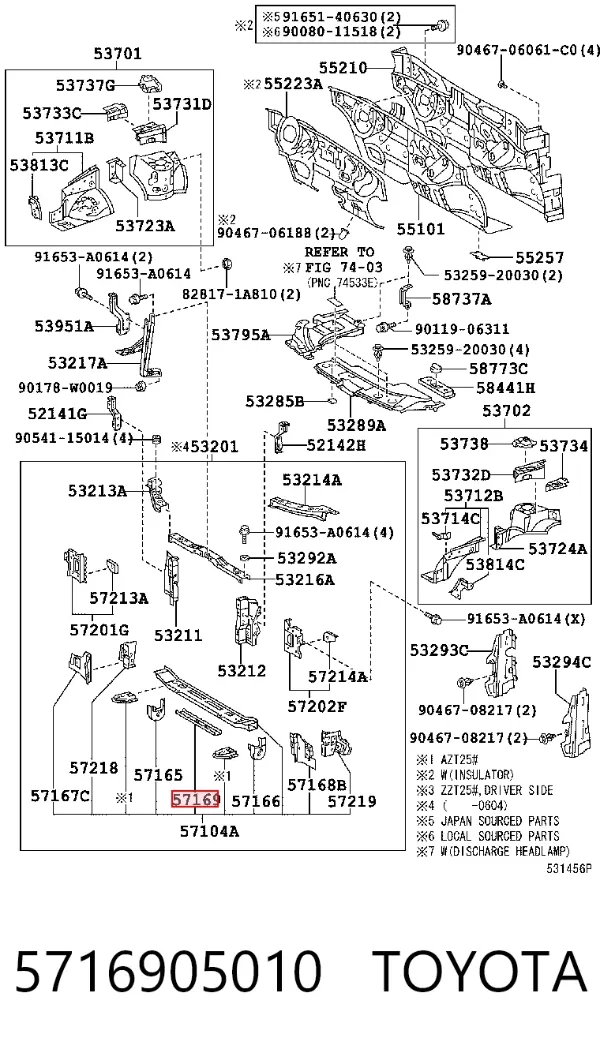  5716905010 Toyota