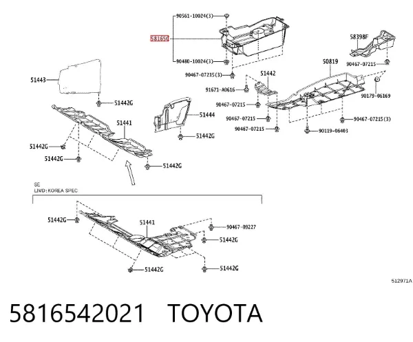  5816542021 Toyota